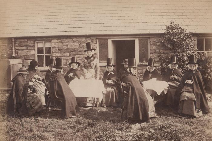 Welsh women in traditional costume