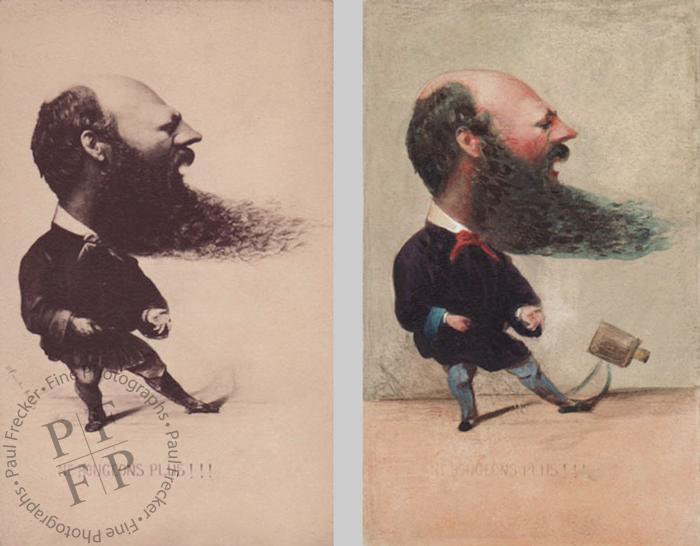 A caricature of Disdéri