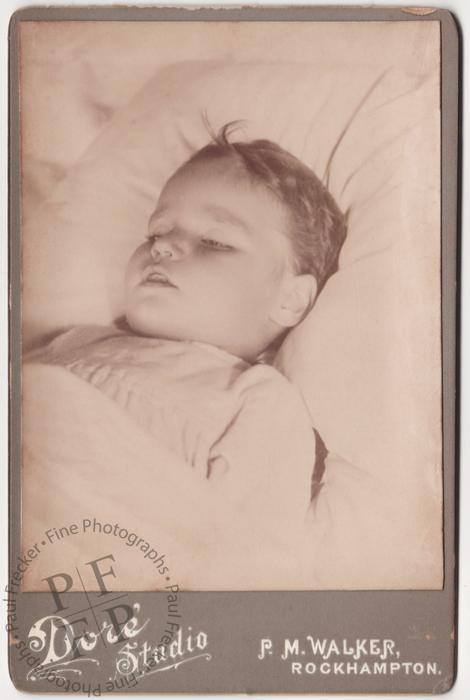 Boy with slightly open eyes
