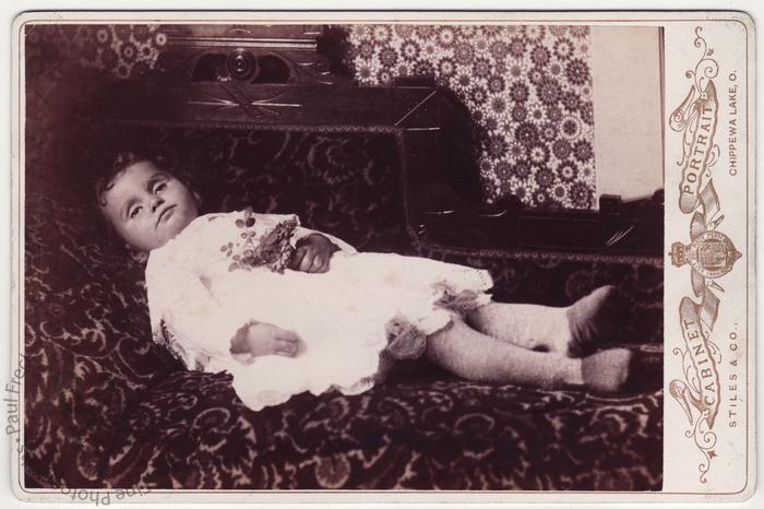 Infant with open eyes