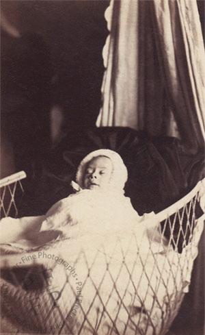 Baby in a cradle