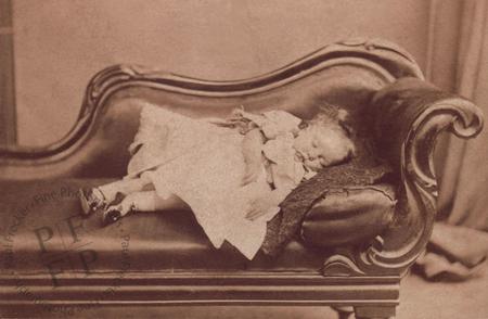 Young girl on a sofa